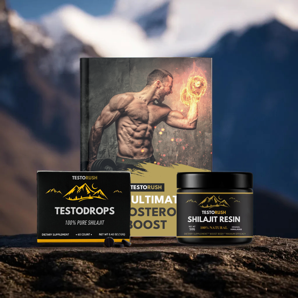 TestoDrops + Free e-book + 100% Pure Shilajit